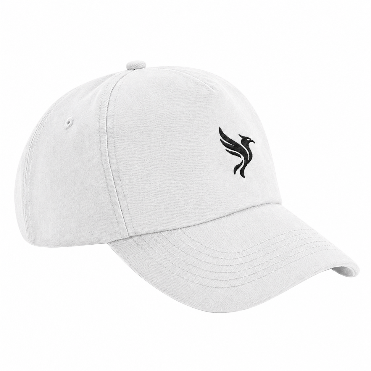 Agora Phoenix Adjustable 5-Panel Cap - White