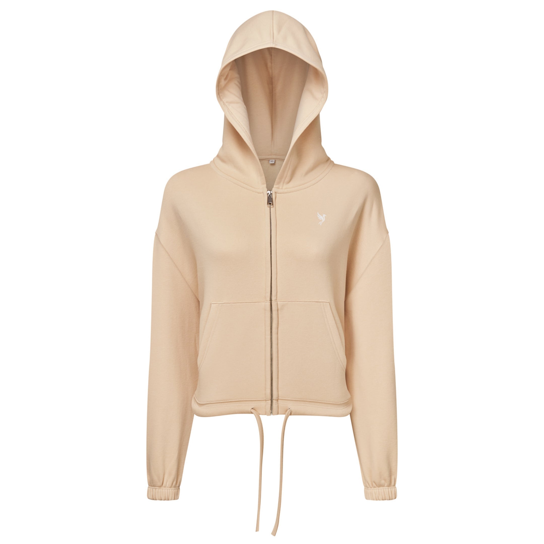 Cropped Oversized Full-Zip Hoodie